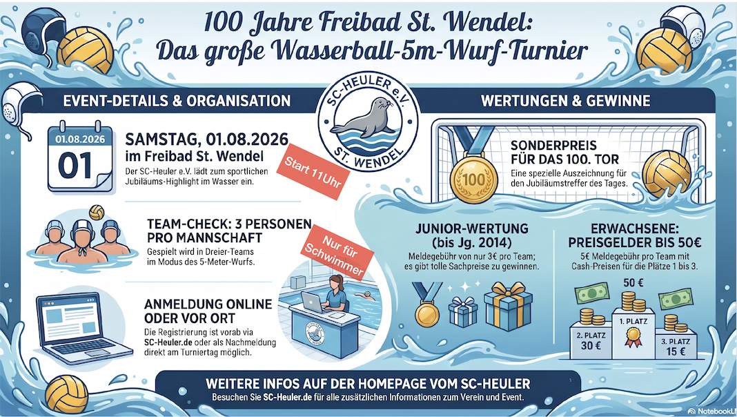 Flyer des Wasserballtuniers